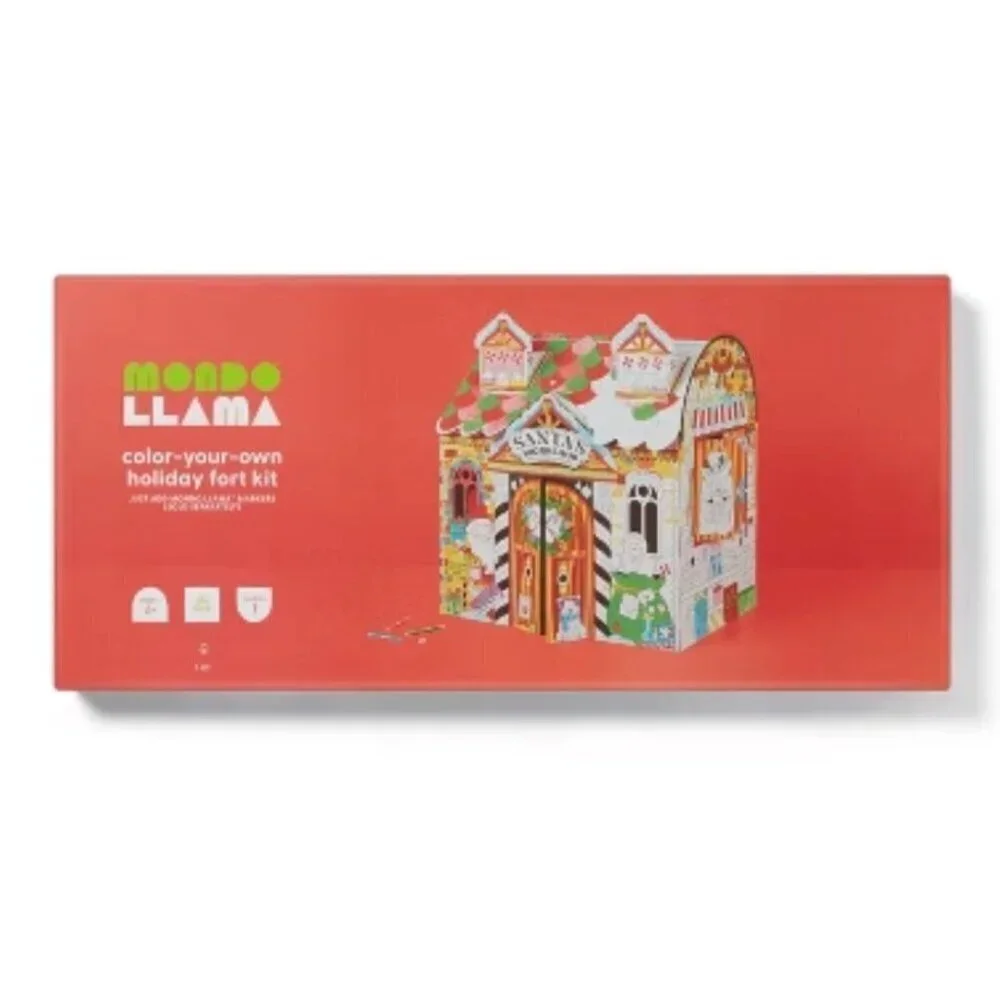 Christmas Craft Color-Your-Own Santa's Workshop Fort - Mondo Llama™